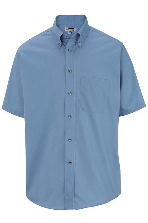 1230 - Edwards Men's Short Sleeve Easy Care Poplin Shirt