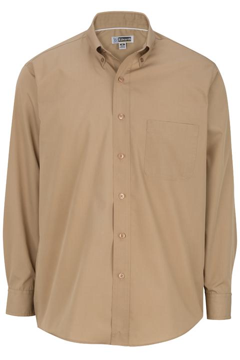 1295 - EDWARDS MEN'S LIGHTWEIGHT LONG SLEEVE POPLIN SHIRT