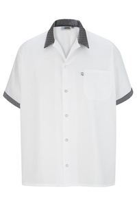1304 - Edwards Men's Button Front Shirt with Trim