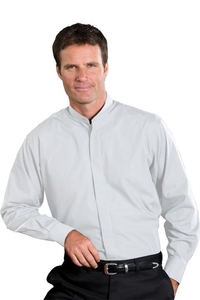 1396 - Edwards Men's Long Sleeve Banded Collar Shirt