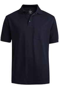 1535 - Edwards Men's Short Sleeve 100% Cotton Pique Pocket Polo