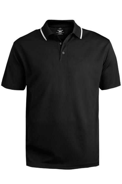 1575 - Edwards Men's Short Sleeve Hi Performance Mesh Polo with Tipped Collar