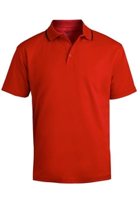 1575 - Edwards Men's Short Sleeve Hi Performance Mesh Polo with Tipped Collar