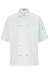 3306 - Edwards Men's 10 Button Short Sleeve Chef Coat