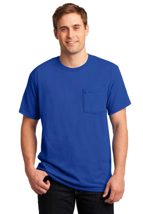 29MP - JERZEES - Dri-Power Active 50/50 Cotton/Poly Pocket T-Shirt. 29MP