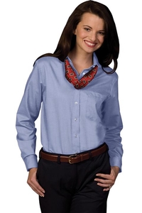 5077 - Edwards Ladies' Long Sleeve Oxford Shirt