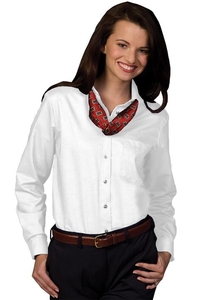 5077 - Edwards Ladies' Long Sleeve Oxford Shirt
