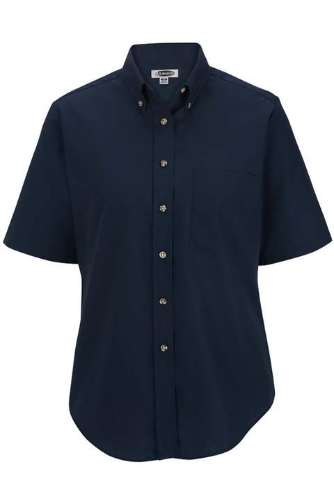 5230 - Edwards Ladies' Short Sleeve Easy Care Poplin Shirt