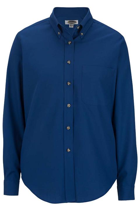 5280E - Edwards Ladies' Long Sleeve Easy Care Poplin Shirt