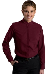 5392 - Edwards Ladies' Long Sleeve Batiste Banded Collar Shirt