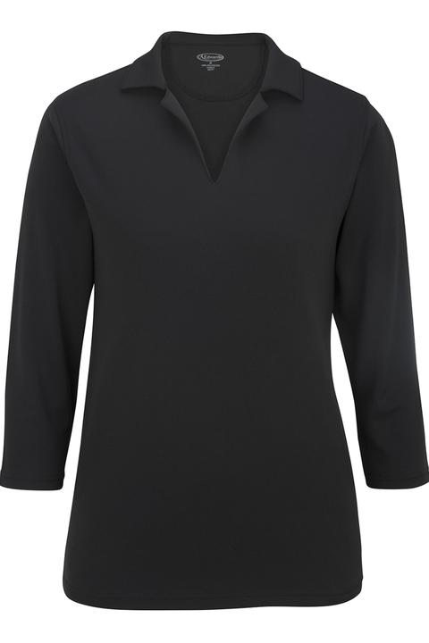 5581 - Edwards ladies' 3/4 Sleeve Performance Flat Knit Polo