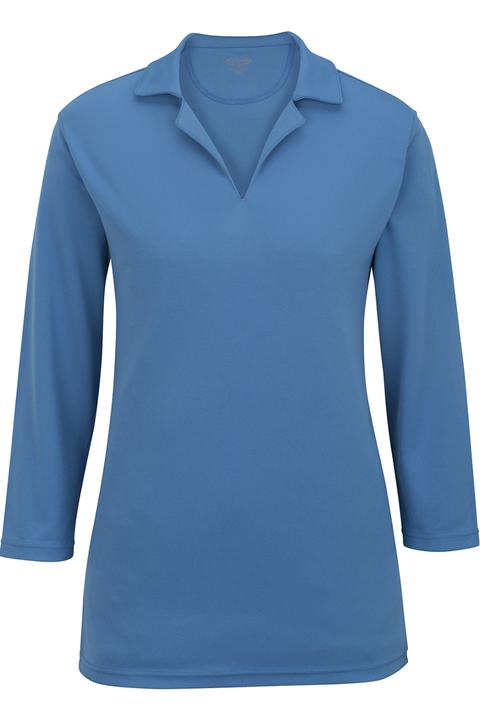 5581 - Edwards ladies' 3/4 Sleeve Performance Flat Knit Polo