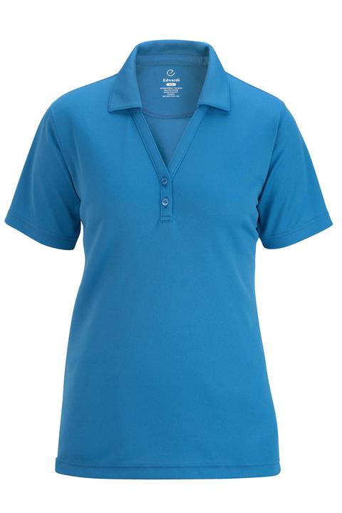 5583 - Edwards Ladies' Short Sleeve Hi Performance Mesh Polo with Johnny Collar