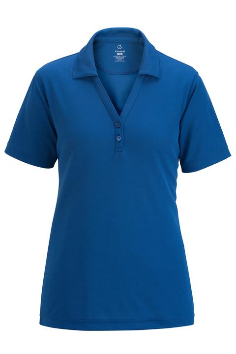 5583 - Edwards Ladies' Short Sleeve Hi Performance Mesh Polo with Johnny Collar
