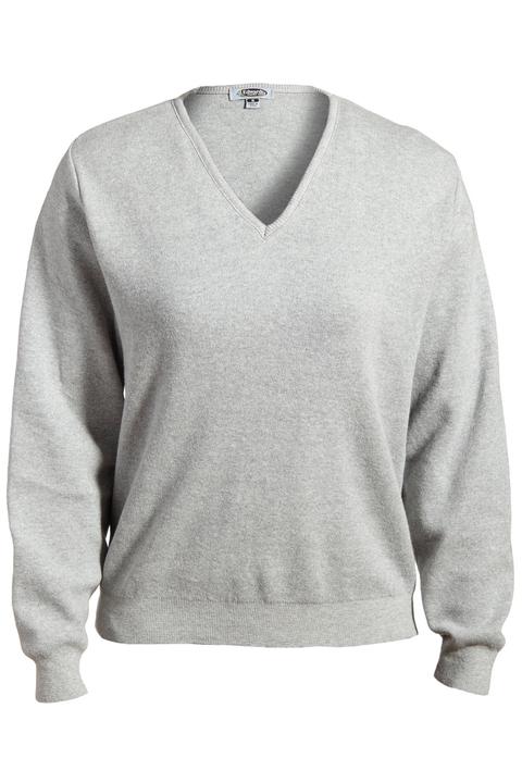 7090 - Edwards Ladies' All  Cotton V Neck Sweater