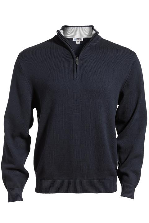 712 - Edwards Menb's Quarter Zip Sweater