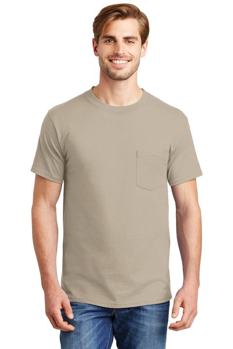 5190 - Hanes Short Sleeve Beefy T-Shirt with Pocket