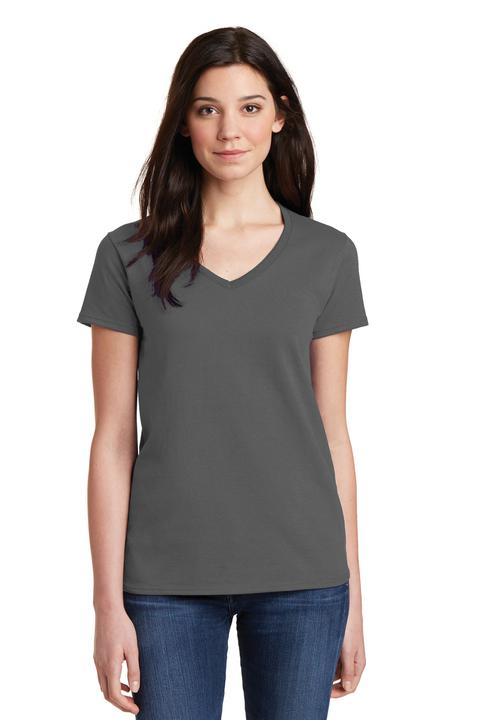5V00L - Gildan Ladies Heavy Cotton 100% Cotton V-Neck T-Shirt