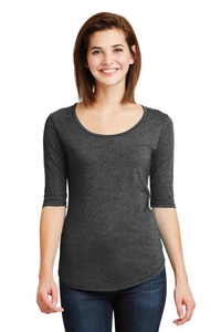 6756L - Anvil Ladies Tri-Blend Deep Scoop Neck 1/2-Sleeve Tee