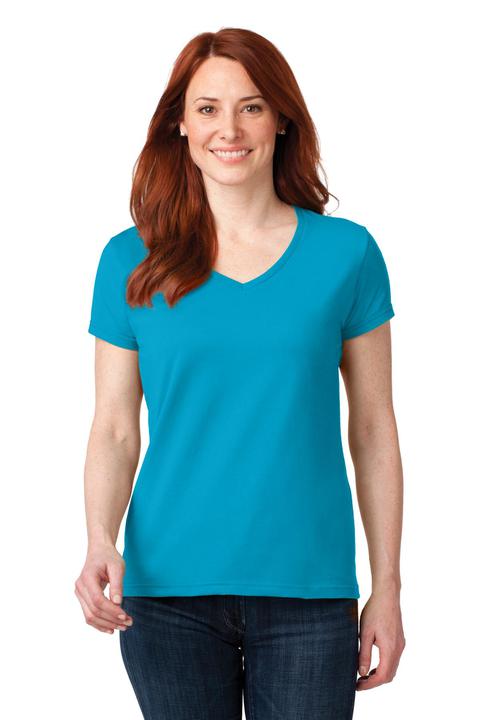 88VL - Anvil Ladies 100% Combed Ring Spun Cotton V-Neck T-Shirt