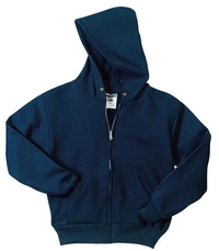 993B - JERZEES - Youth NuBlend Full-Zip Hooded Sweatshirt. 993B