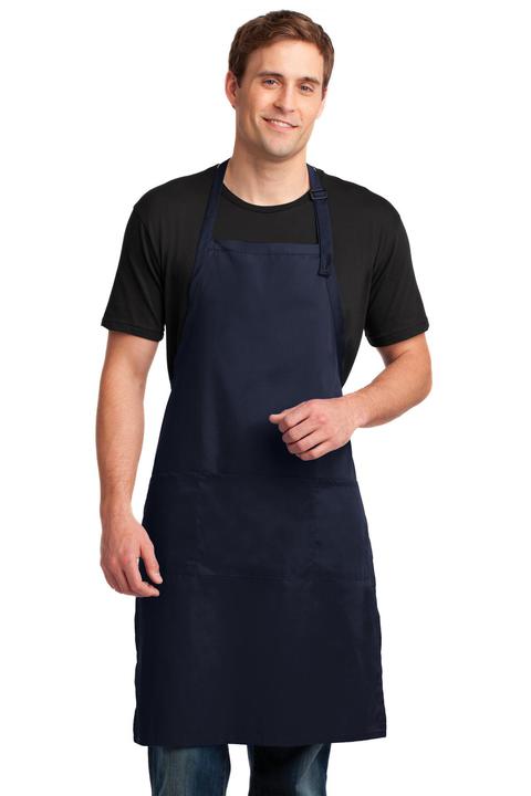 A700 - Port Authority Easy Care Extra Long Bib Apron with Stain Release