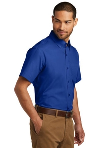 W101 - Port Authority Short Sleeve Carefree Poplin Shirt