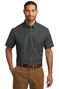 W101 - Port Authority Short Sleeve Carefree Poplin Shirt