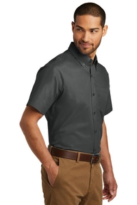 W101 - Port Authority Short Sleeve Carefree Poplin Shirt