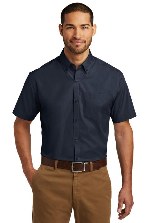 W101 - Port Authority Short Sleeve Carefree Poplin Shirt