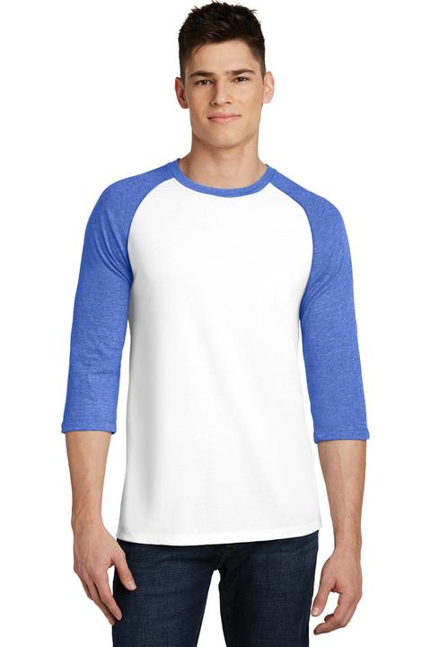 DT6210 - District Young Mens Very Important Tee 3/4 Sleeve Raglan