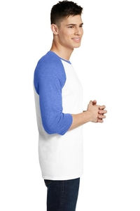 DT6210 - District Young Mens Very Important Tee 3/4 Sleeve Raglan