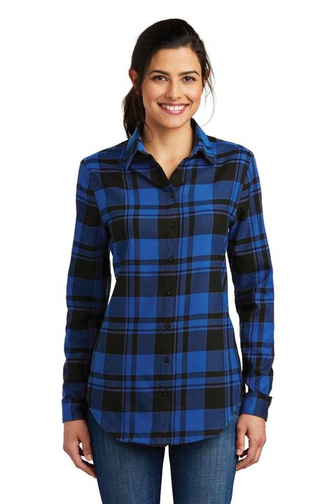 LW668 - Port Authority Ladies Plaid Flannel Tunic