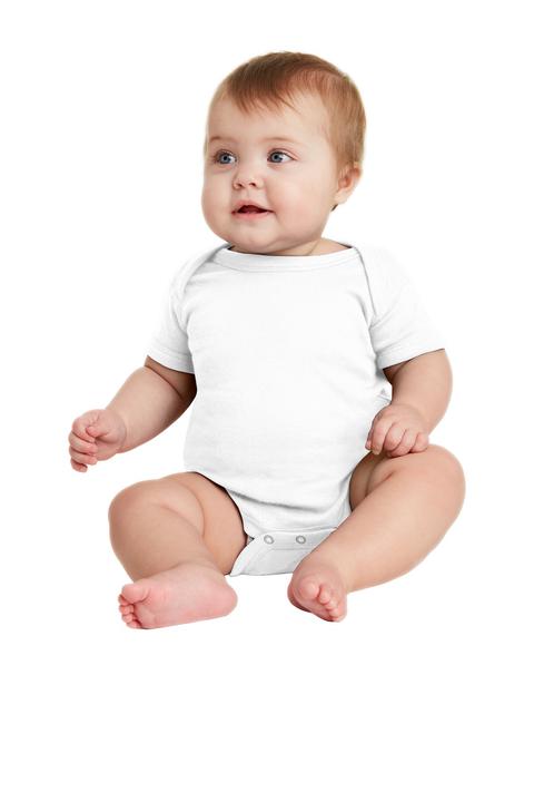 RS4400 - Rabbit Skins Infant Short Sleeve Baby Rib Bodysuit