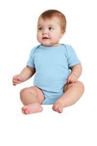RS4400 - Rabbit Skins Infant Short Sleeve Baby Rib Bodysuit