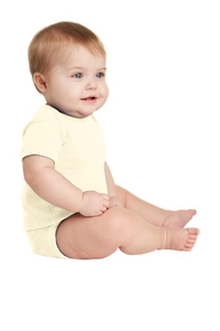 RS4400 - Rabbit Skins Infant Short Sleeve Baby Rib Bodysuit