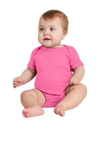 RS4400 - Rabbit Skins Infant Short Sleeve Baby Rib Bodysuit