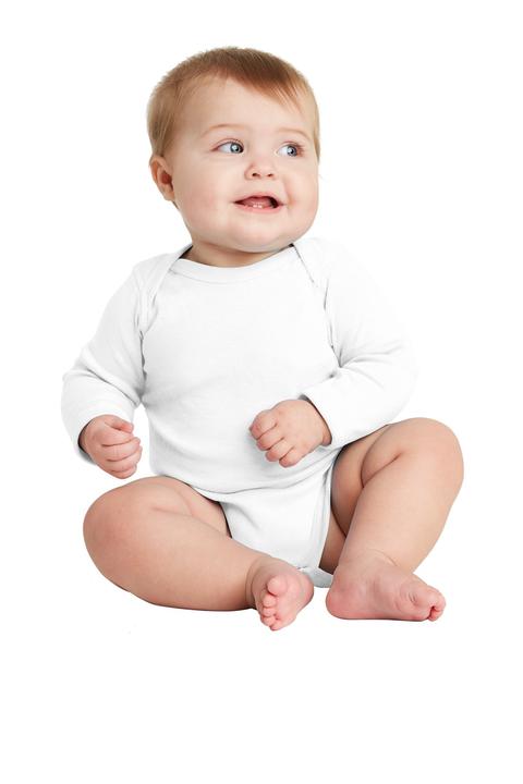 RS4411 - Rabbit Skins Infant Long Sleeve Baby Rib Bodysuit