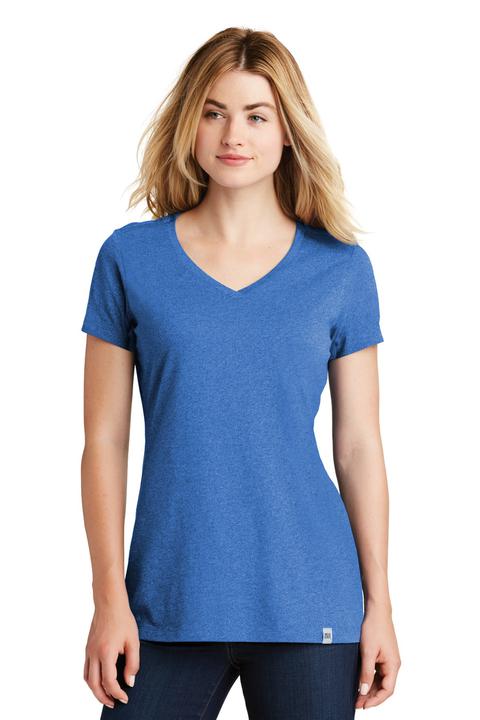 LNEA101 - New Era Ladies Heritage Blend V Neck Tee