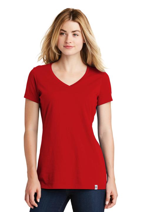 LNEA101 - New Era Ladies Heritage Blend V Neck Tee