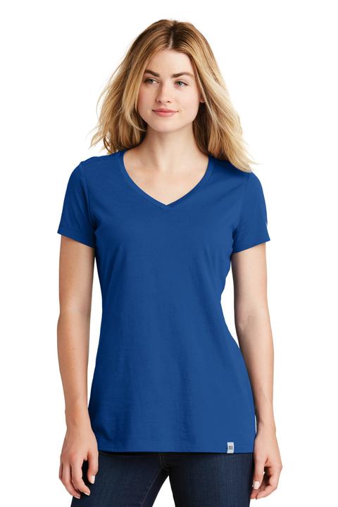 LNEA101 - New Era Ladies Heritage Blend V Neck Tee