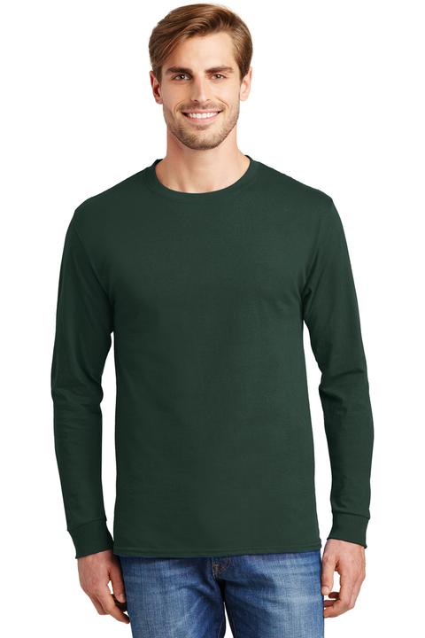 5586 - Hanes - Tagless 100% Cotton Long Sleeve T-Shirt. 5586