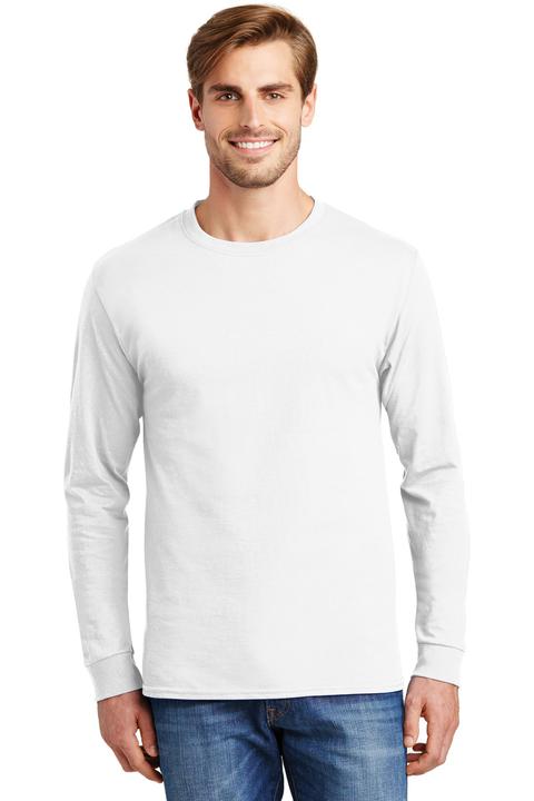 5586 - Hanes - Tagless 100% Cotton Long Sleeve T-Shirt.  5586