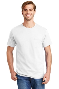 5590 - Hanes - Tagless 100% Cotton T-Shirt with Pocket. 5590