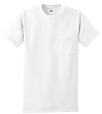 5590 - Hanes - Tagless 100%  Cotton T-Shirt with Pocket.  5590
