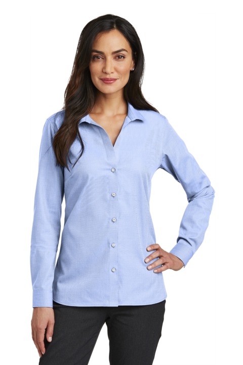RH470 - Red House Ladies Long Sleeve Nailhead Non Iron Shirt