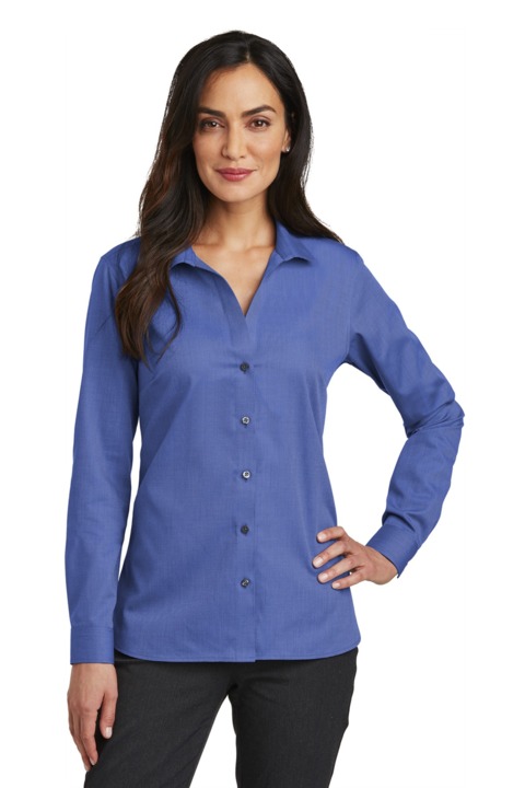 RH470 - Red House Ladies Long Sleeve Nailhead Non Iron Shirt