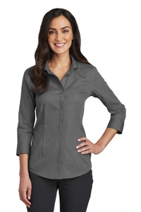 RH690 - Red House Ladies 3/4 Sleeve Nailhead Non Iron Shirt