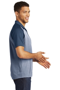 ST641 - Sport-Tek PosiCharge RacerMesh Raglan Heather Block Polo
