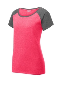 LST362 - Sport-Tek Ladies Heather On Heather Contender Scoop Neck Tee